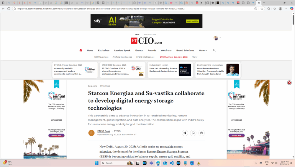 Su-vastika and Statcon partnership
